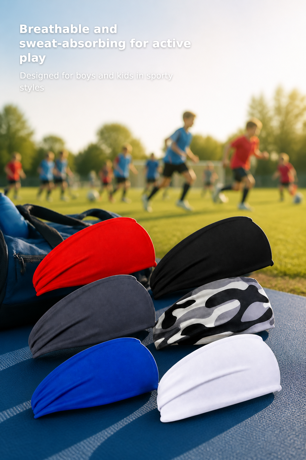 6-Pack Kids’ Sports Sweatbands