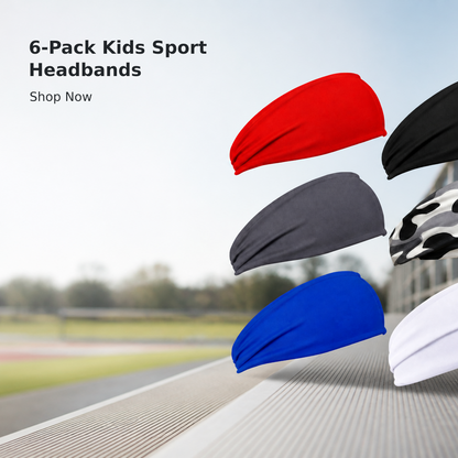 6-Pack Kids’ Sports Sweatbands