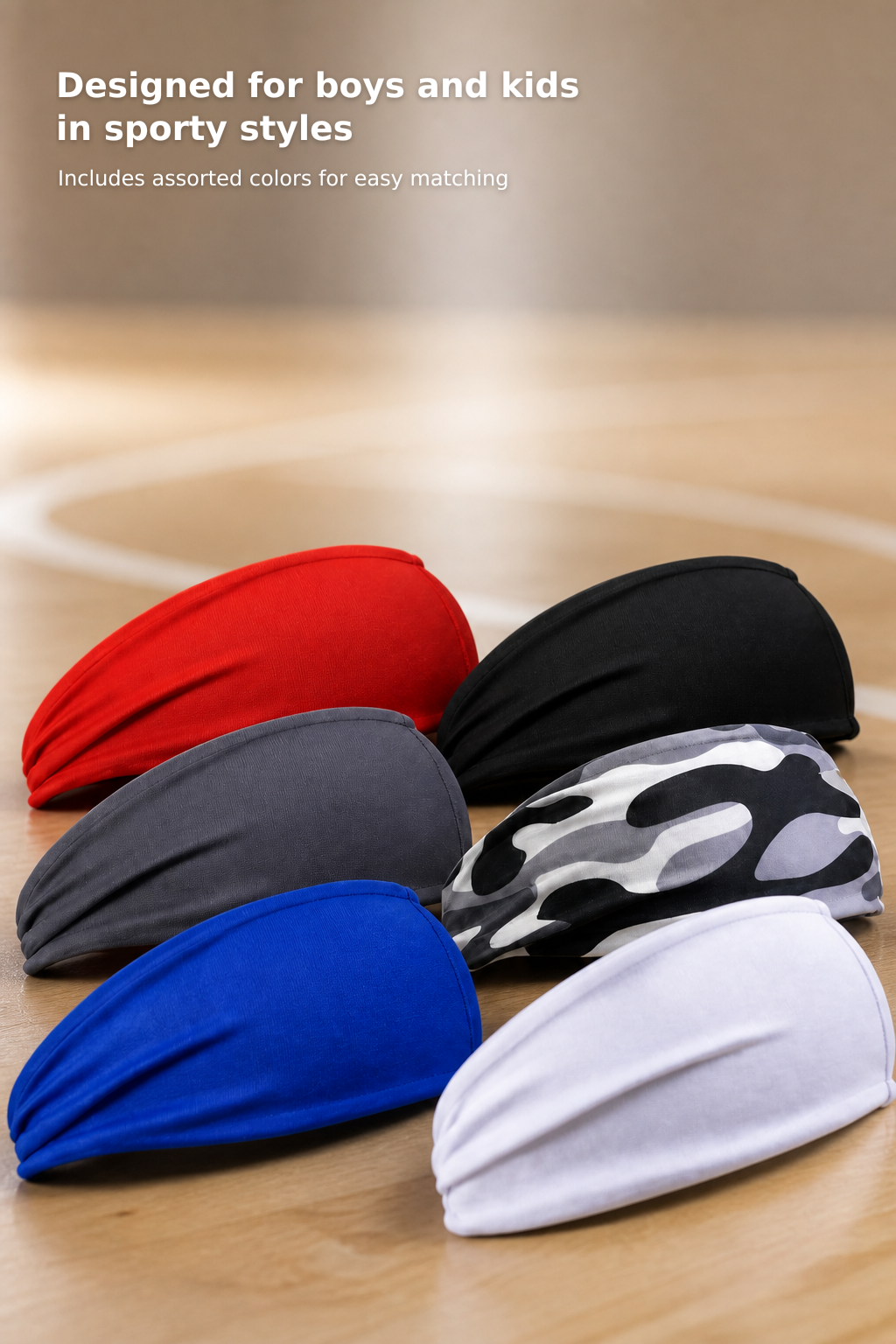 6-Pack Kids’ Sports Sweatbands